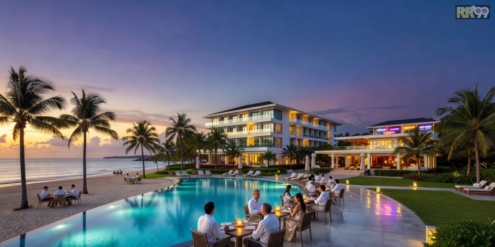 Hình ảnh minh họa khu nghỉ dưỡng Corona Resort & Casino tại Phú Quốc với không gian sang trọng và sôi động