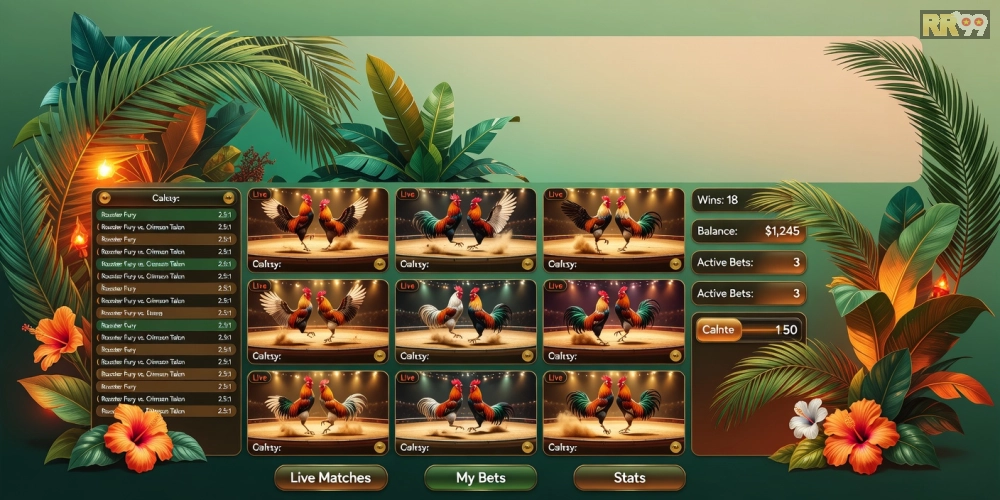 Giao diện trang chủ của nền tảng đá gà casino trực tiếp hàng đầu với các trận đấu nổi bật