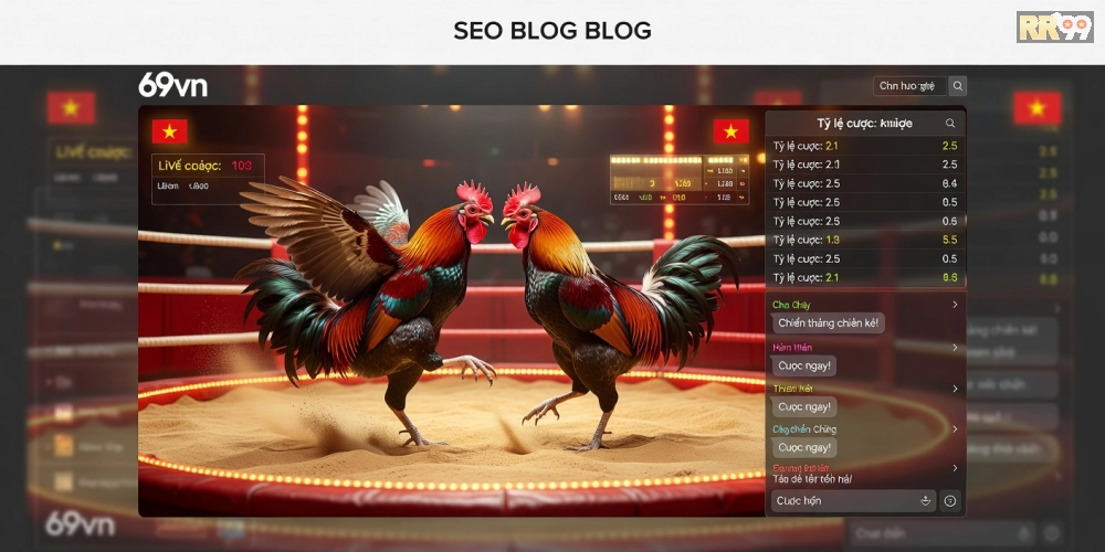 Minh họa khái niệm trực tiếp đá gà hôm nay trên nền tảng 69vn với giao diện streaming hiện đại